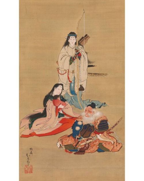 onna-musha: “The legendary empress Jingû” (mid-19th century), Kôsai Hokushin
