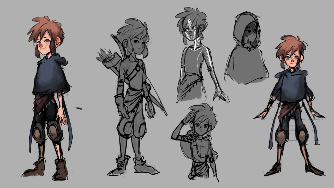 Animation Concept Art — Some Character exploration by Amarinda in ACA002