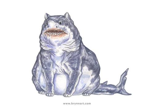 dr-archeville: Shark Cats: Portraits of Terror by Brynn Metheney [source] Basking SharkCat Blue Shar
