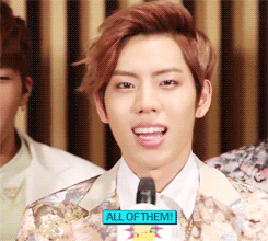 y3ol:   Dongwoo’s ideal type? All of us.