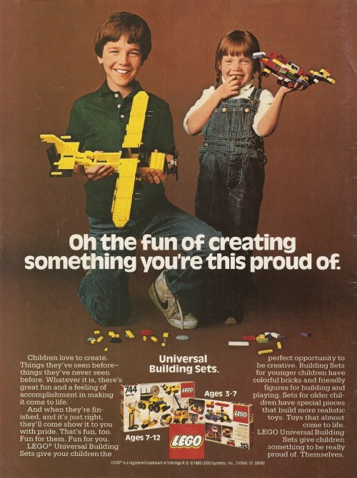 my-life-in-the-bush-of-ghosts: Non-gender specific LEGO adverts, 1981.