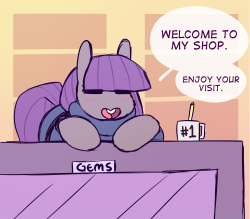 somescrub2:  marvelousmaud:  Welcome to my Canterlot Rock Super Center Please enjoy your visit. I’ll be here to tend to all your rock needs. Don’t forget to buy something.  SFW blog. Using a sketchy care free style. 