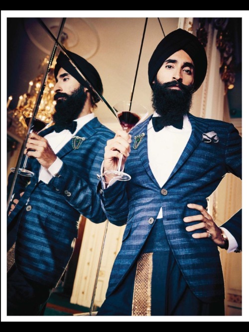 chelebelleslair:Waris Ahluwalia in the March 2015 issue of Harper’s Bazaar Bridal ( India)