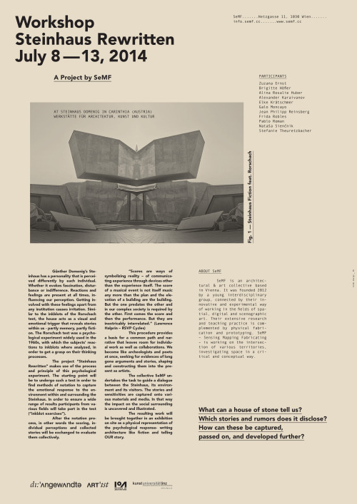 Günther Domenig’s Steinhaus has a personality that is perceived differently by each individual. Whether it evokes fascination, disturbance or indifference. Reactions and feelings are present at all times, influencing our perception. Getting involved...