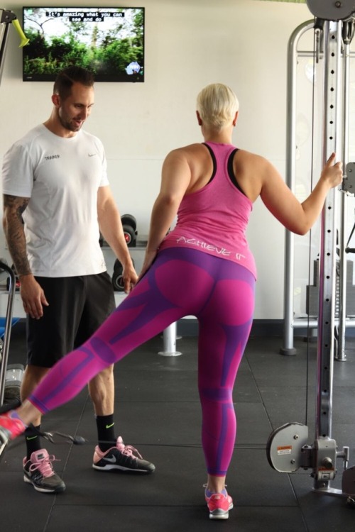 Porn Pics stefaniaferrario:Stefania Ferrario with trainer