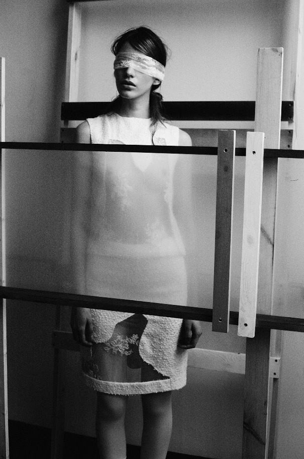 stormtrooperfashion:  Melinda Szepesi in “Simone Rocha” by Jeff Hahn for SSAW, Spring/Summer