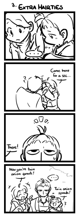 A crook, an innocent bystander, and an orphan girl making a temporary family.Made some fluffy 4koma 