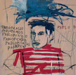 kingazhar:  Pablo Picasso by Jean-Michel Basquiat 