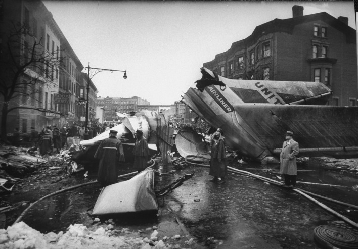      On December 16, 1960, two airliners collided above New York City, raining flaming