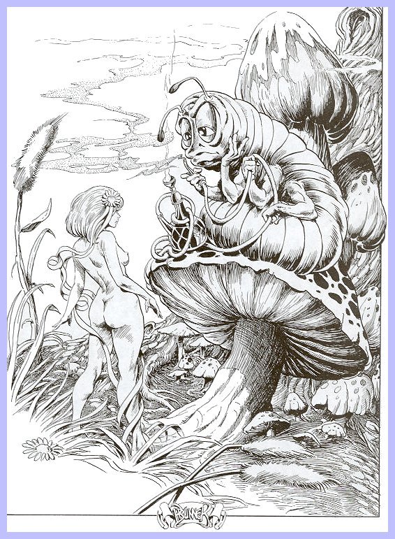 pulpsandcomics: Alice in Wonderland portfolio by Frank Brunner