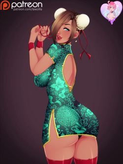 Finished Subdraw #24: Solitaria with a Qipao (chinese dress)!Hi-Res