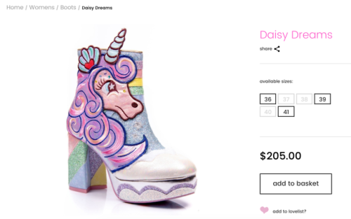 THE UNICORN BOOTS ARE CALLED “DAISY DREAMS” I AM SCREAMING 