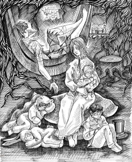 My illustrations for university graduation project. Peter Pan idk maybe i&rsquo;ll make a few mo