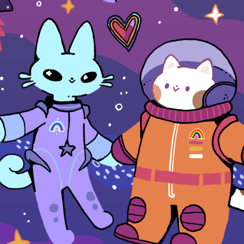 potoh:Gay space cats just landed.You can buy it as a print here: Shop