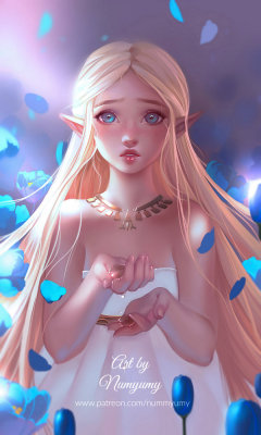 yumynum: Princess Zelda   This drawing contain:-2h