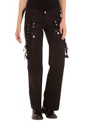 Tripp black and purple lace-up pants