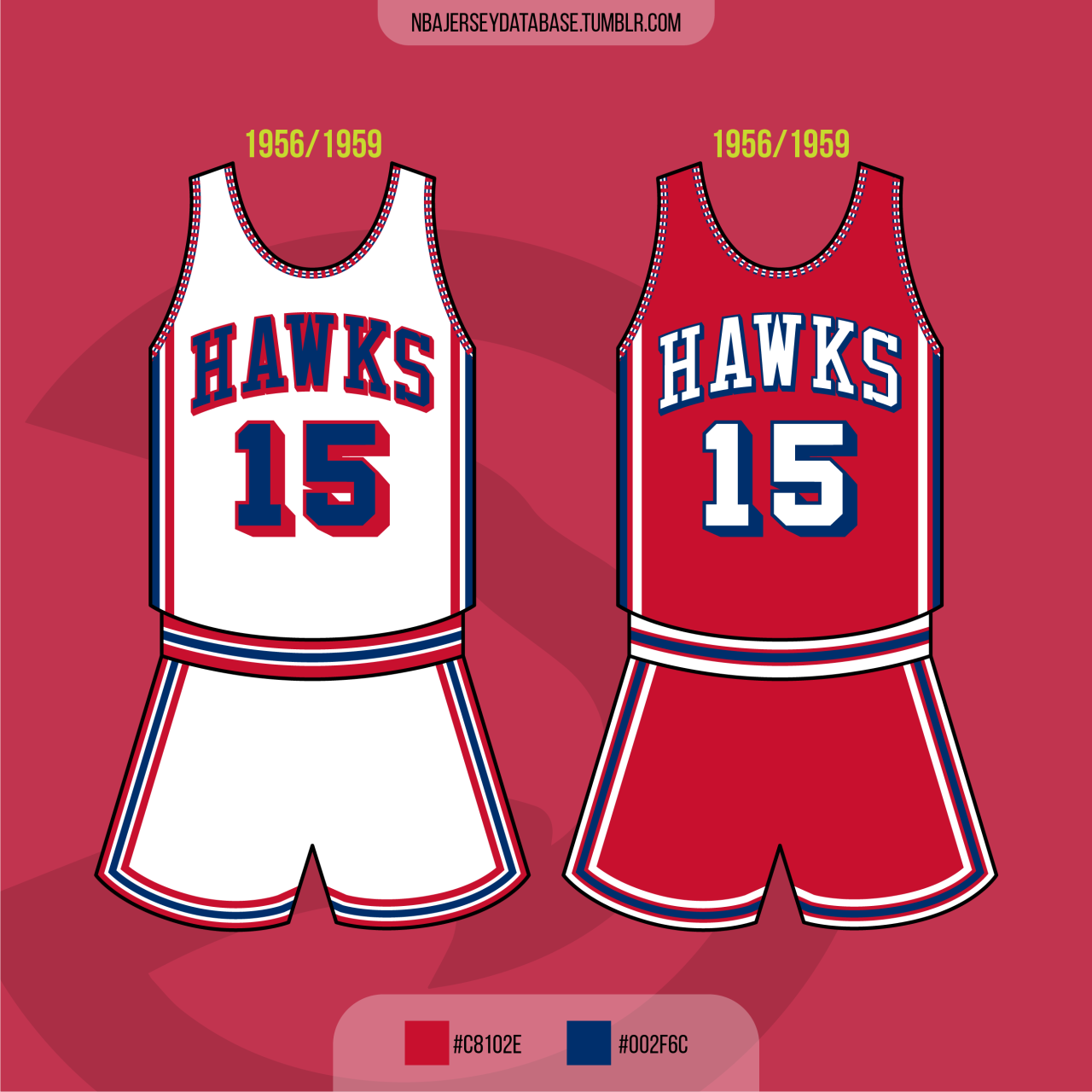 NBA Jersey Database, Atlanta Hawks 1968-1970 Record: 96-68 (59%)