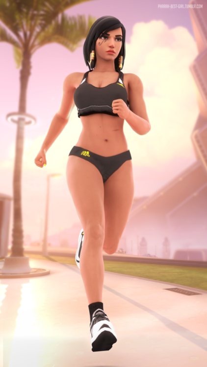 Porn Pharah out for some joggingReally digging photos