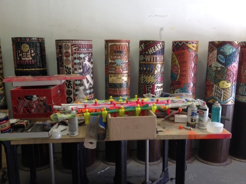 The BKM Adult Programs crew swung by FAILE’s studio in Greenpoint to check out what the artist