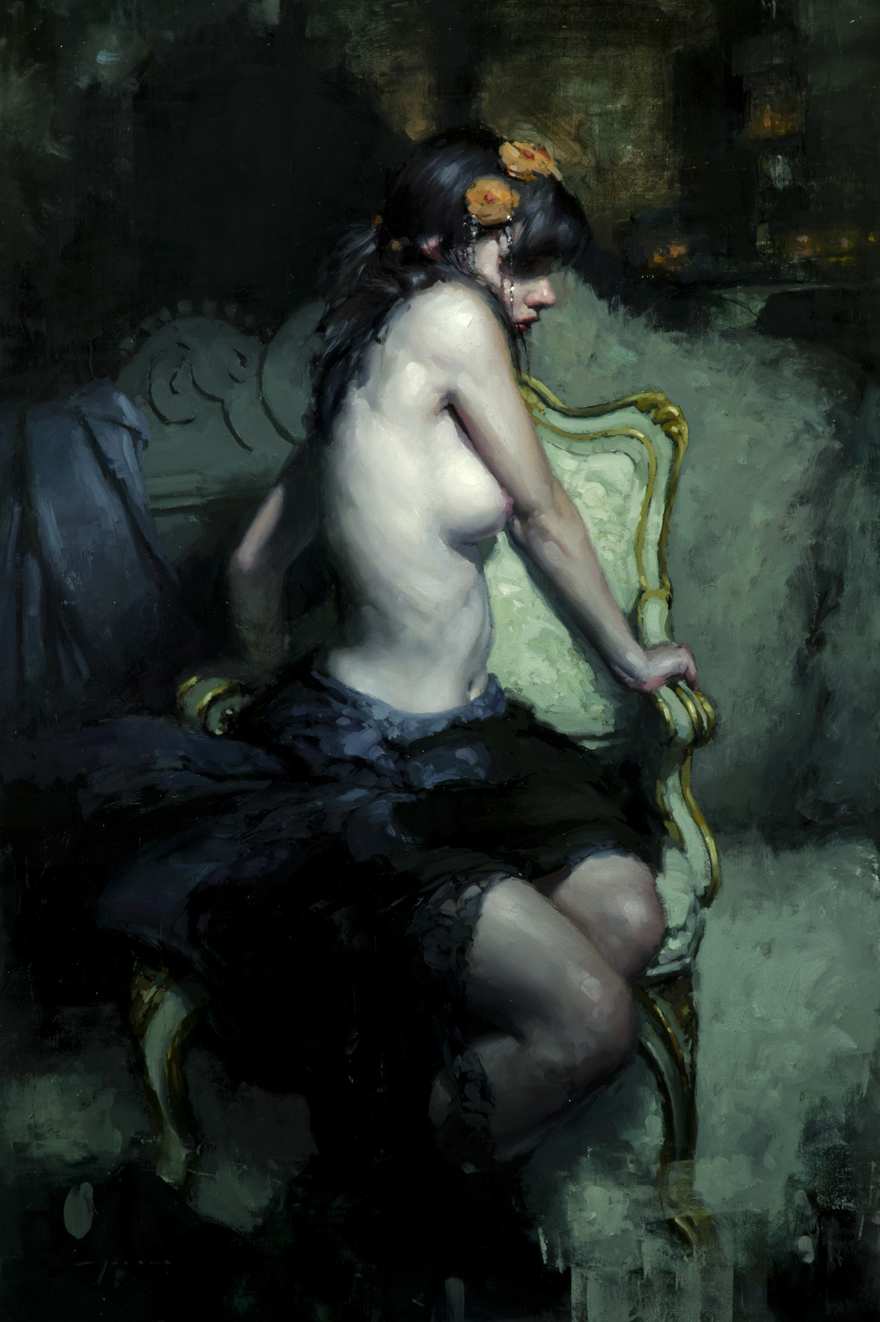 sugar-factory:  &ldquo;White Nights in Winter&rdquo; Oil on Panel  36 x 24
