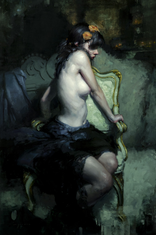 sugar-factory:  “White Nights in Winter” Oil on Panel  36 x 24 in. 2013 by Jeremy Mann 