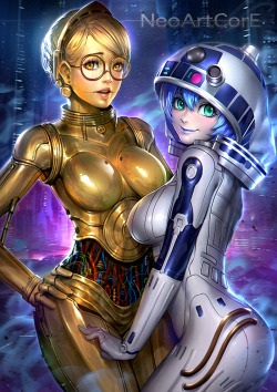karasu87:  R2-D2 and C-3PO by Nudtawut Thongmai