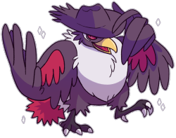 fainfol:  day 8: favorite flying typehonchkrow’s pretty awesome ijs 