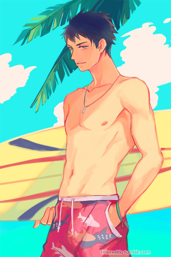 littlereddo:  sousuke follows rin to australia and becomes a pro surfer the end yayyy 