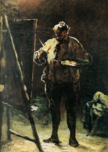 artist-daumier: The Painter at His Easel, Honore DaumierMedium: oil,woodwww.wikiart.org/en/h