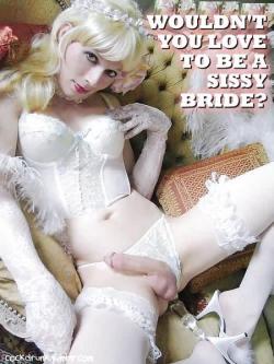 sissycuckcumdump:  msrobin64:  tgsnowbunny:  sissydebbiejo:  I’d love to be a sissy bride!  For a gorgeous Superior Black Real Man.  Hell yes  And my wedding gift could be me locked in chastity  hmm I really o,  look how innocent she looks but notice