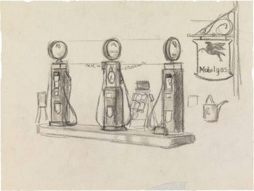 Edward Hopper, Studies for Gas, c. 1940 Edward Hopper, Gas, 1940 Hopper drove to a gas station near 