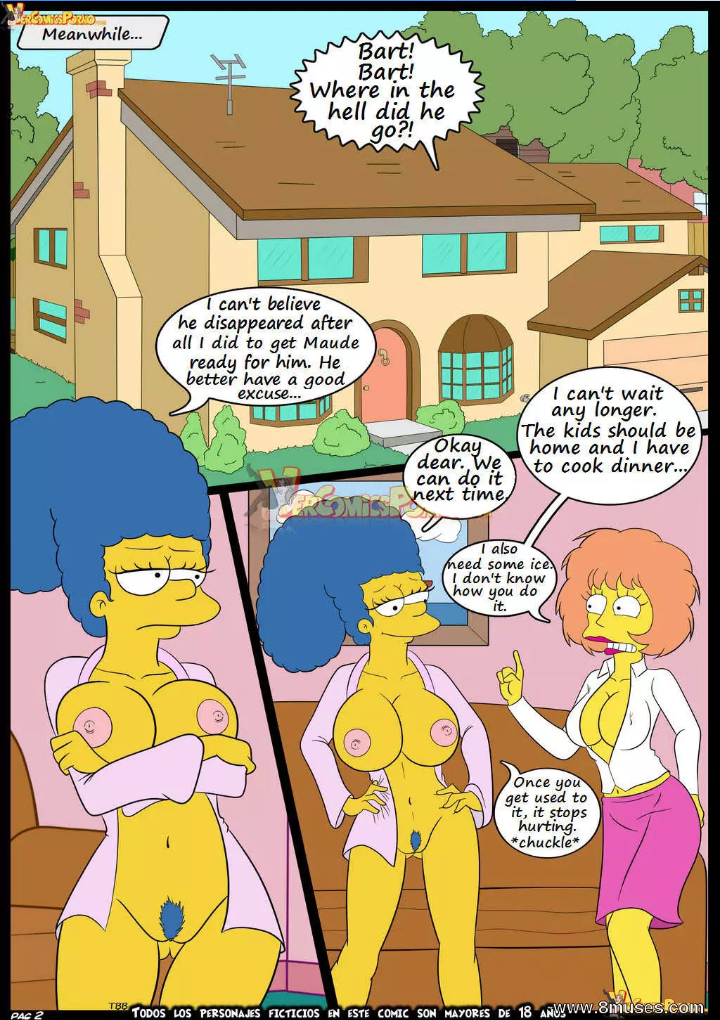 kaneki-art:  Simpsons doujinshi, Old habits 6: Learning with mama part 1/3  ALL CHARACTER