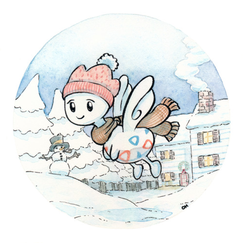 revilonilmah:#176 Togetic is looking very cozy in this snow! I hope you’re all having a happy 