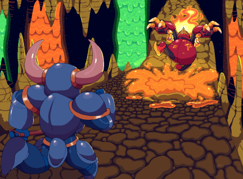 two pieces i did for a shovel knight zine