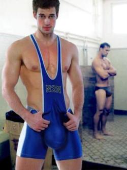 wrestle-me:  I’m pretty sure that package is too big, but we’d have to take off that singlet to find out!