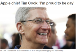 mxcleod:  Apple chief executive Tim Cook has publicly acknowledged his sexuality, saying that he is “proud to be gay”. Mr Cook made his announcement to try to help people struggling with their identity, he wrote in a Bloomberg Businessweek article.