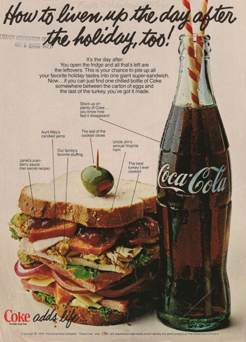 Porn photo Vintage CocaCola ad for after Thanksgiving