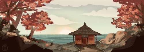 gingersnapped:[ID: three paintings of Kyoshi and a young Suki on Kyoshi Island from Avatar: the Last