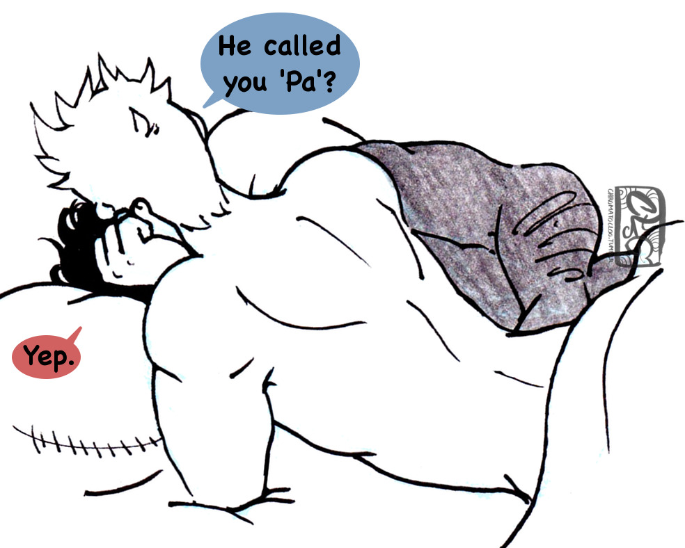 chromatocloo: Here is part 3 of the li’l comic about Gabriel being best dad, where