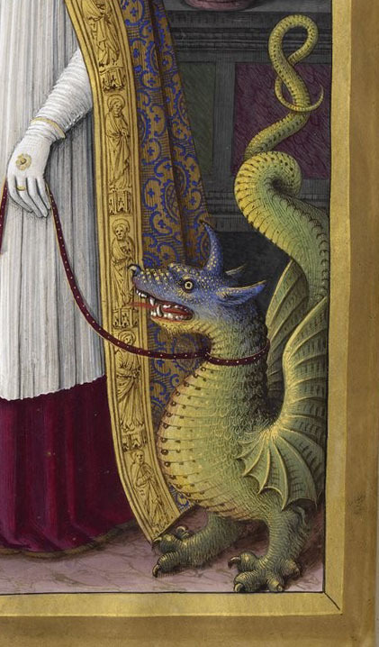 design-is-fine:Dragon detail from Grandes Heures of Anne of Brittany / Les Grandes Heures d'Anne de 