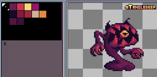 Full spriting process of this shadow elemental for Tangledeep