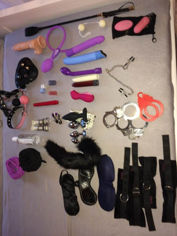 lockedbysexyyoungmistress:  Toys I told my husband to surch about all our toys today,