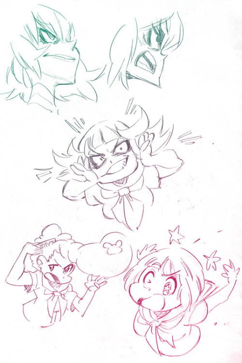 rafchu:  More Kill la Kill doodles! All my favorite strong moments from episode 21 ^^
