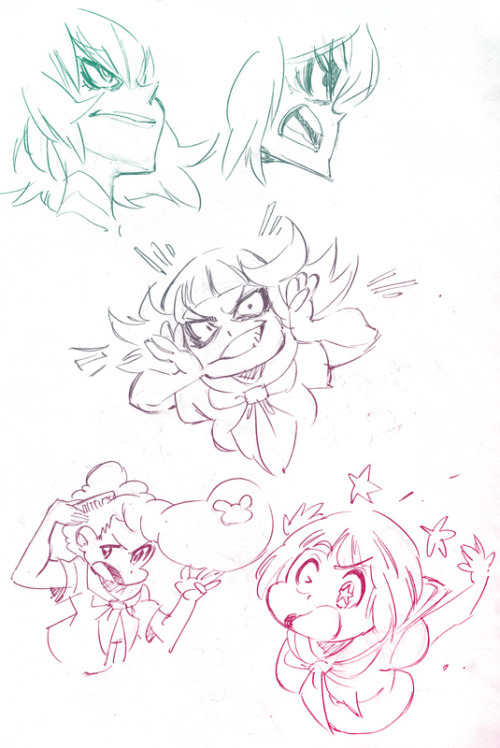 rafchu:  More Kill la Kill doodles! All my favorite strong moments from episode 21 ^^  eep <333