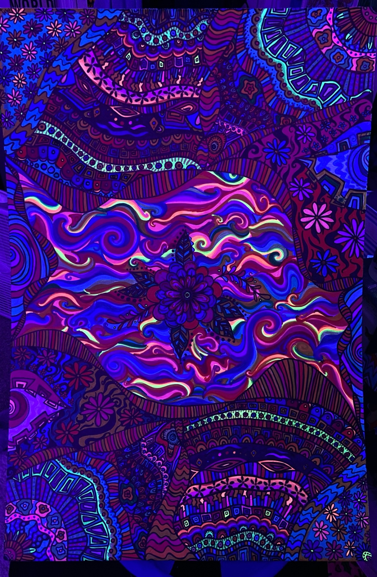 Hippy Art — This commission is complete ! “Stoner trippy...