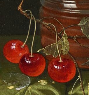 detailedart:  Cherries by Jan Davidsz de Heem. 
