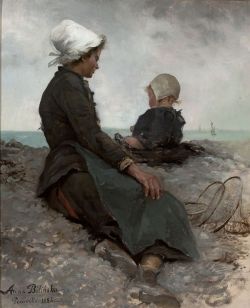 artballetoperaclassical:  Anna Bilińska-Bohdanowicz (Polish, 1857 - 1893) - By the Sea, 1886 oil on cardboard