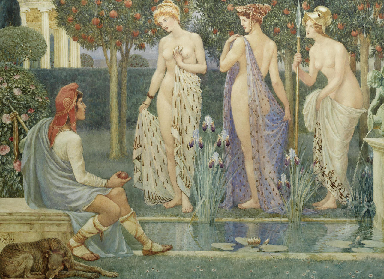 monsieurleprince:  Walter Crane (1845 - 1915) - The Judgement of Paris, 1909 