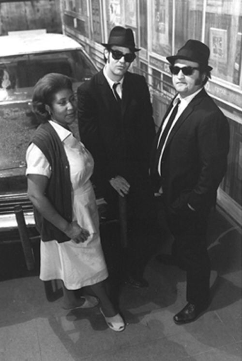 groovyscooter: Aretha Franklin with Elwood and Jake Blues Though I’m relieved to learn that th