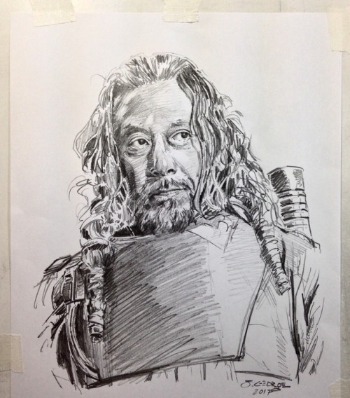 joshgeorge777:Pencil sketch of Baze Malbus from Rogue One